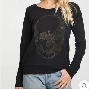 NWT Chaser black Diamond Skull sweatshirt